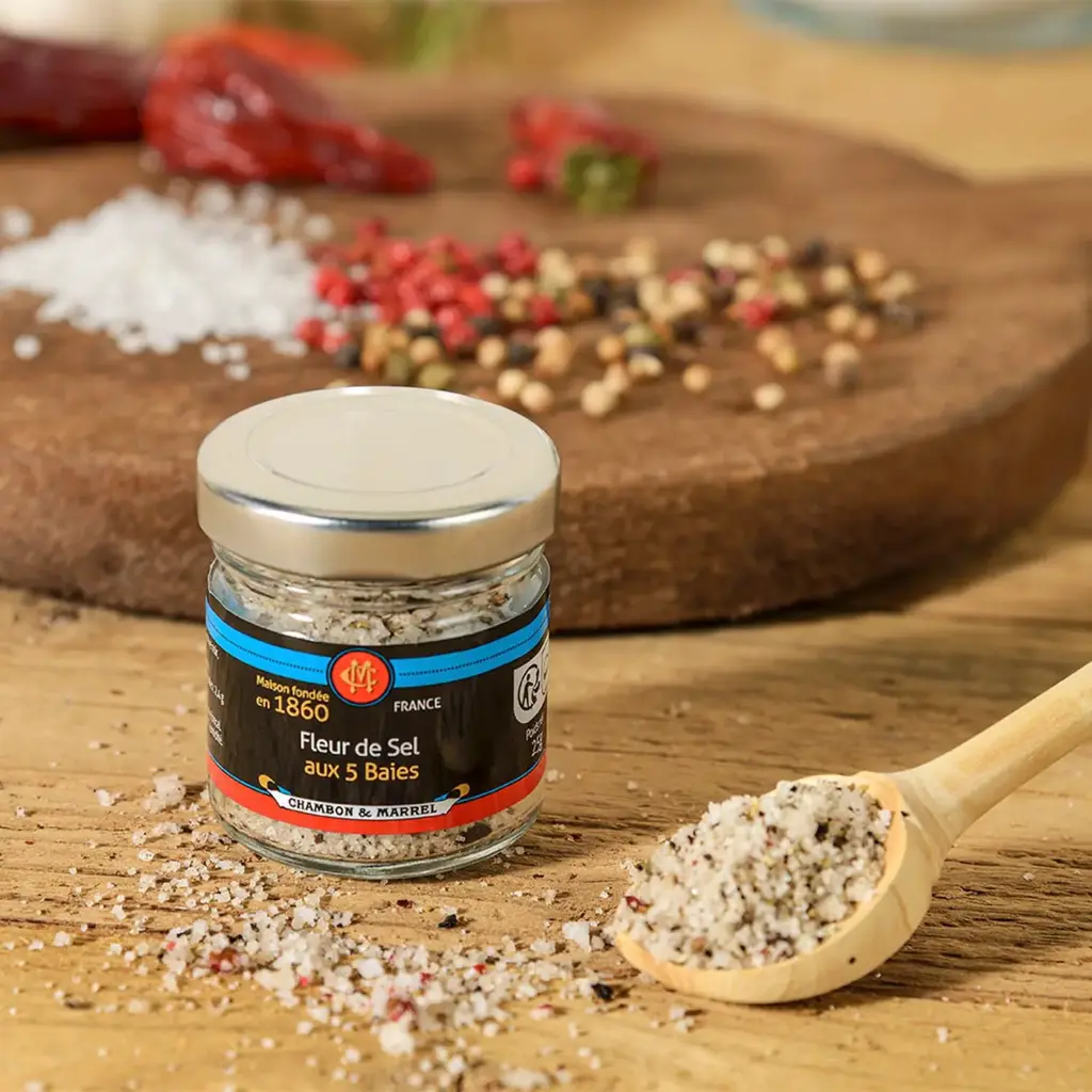 Fleur de Sel aux 5 Baies - Bocal 25g