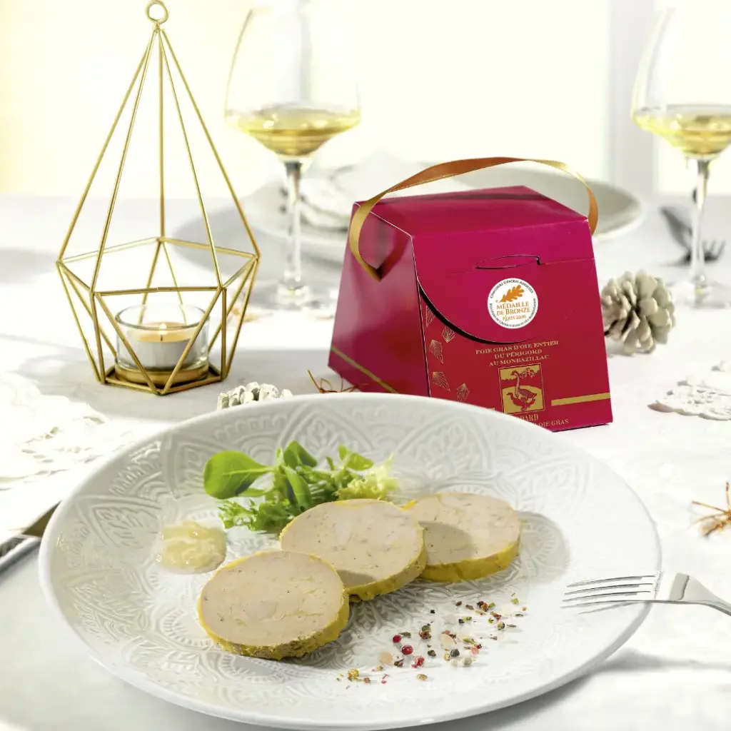 Foie Gras d´Oie Entier du Périgord au Monbazillac 180g et son Coffret