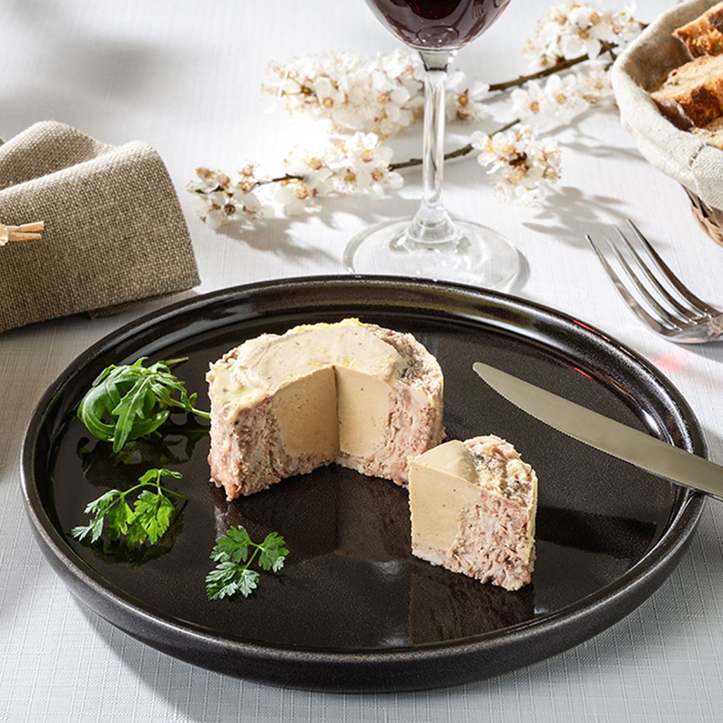 Plat à foie gras en porcelaine blanche