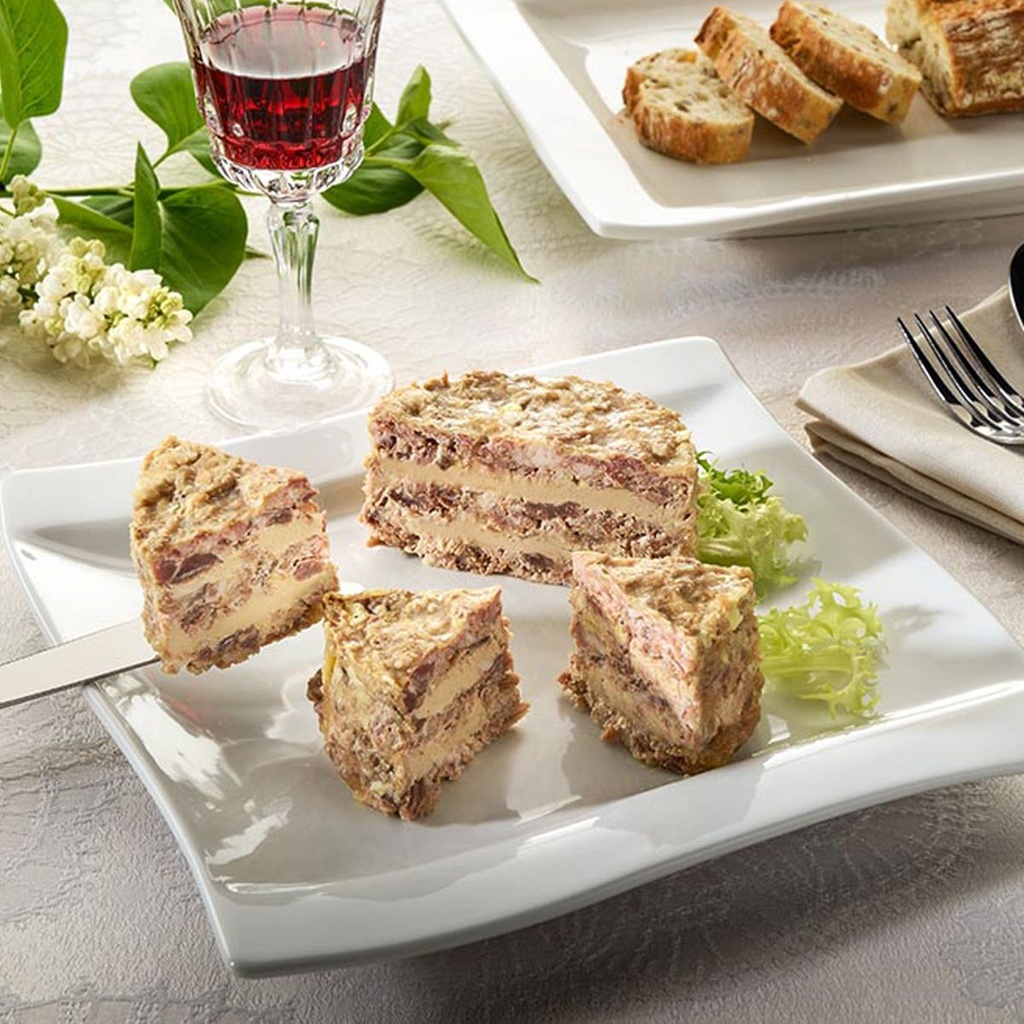 Millefeuille de Pintade au Foie de Canard - Terrine au Foie de Canard - 20 % Foie Gras de Canard