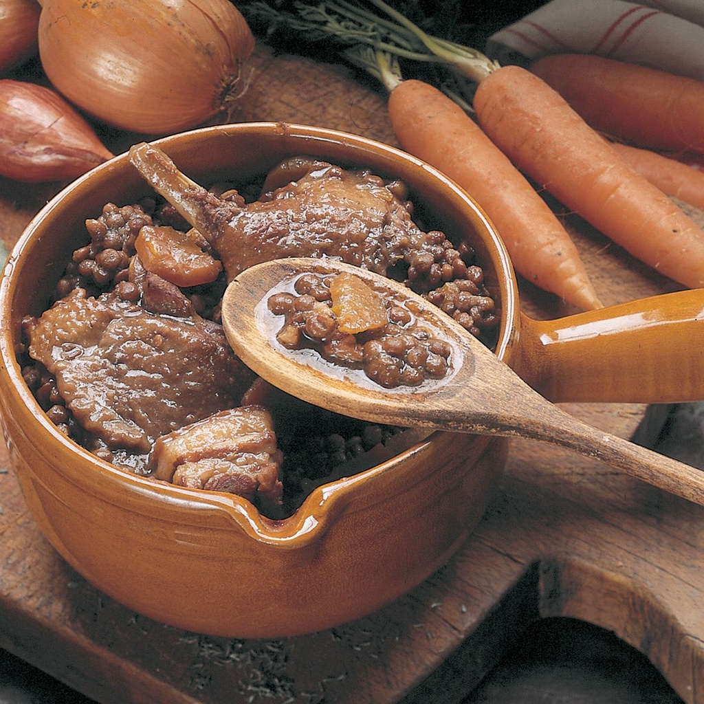 Confit d´Oie aux Lentilles Vertes du Puy