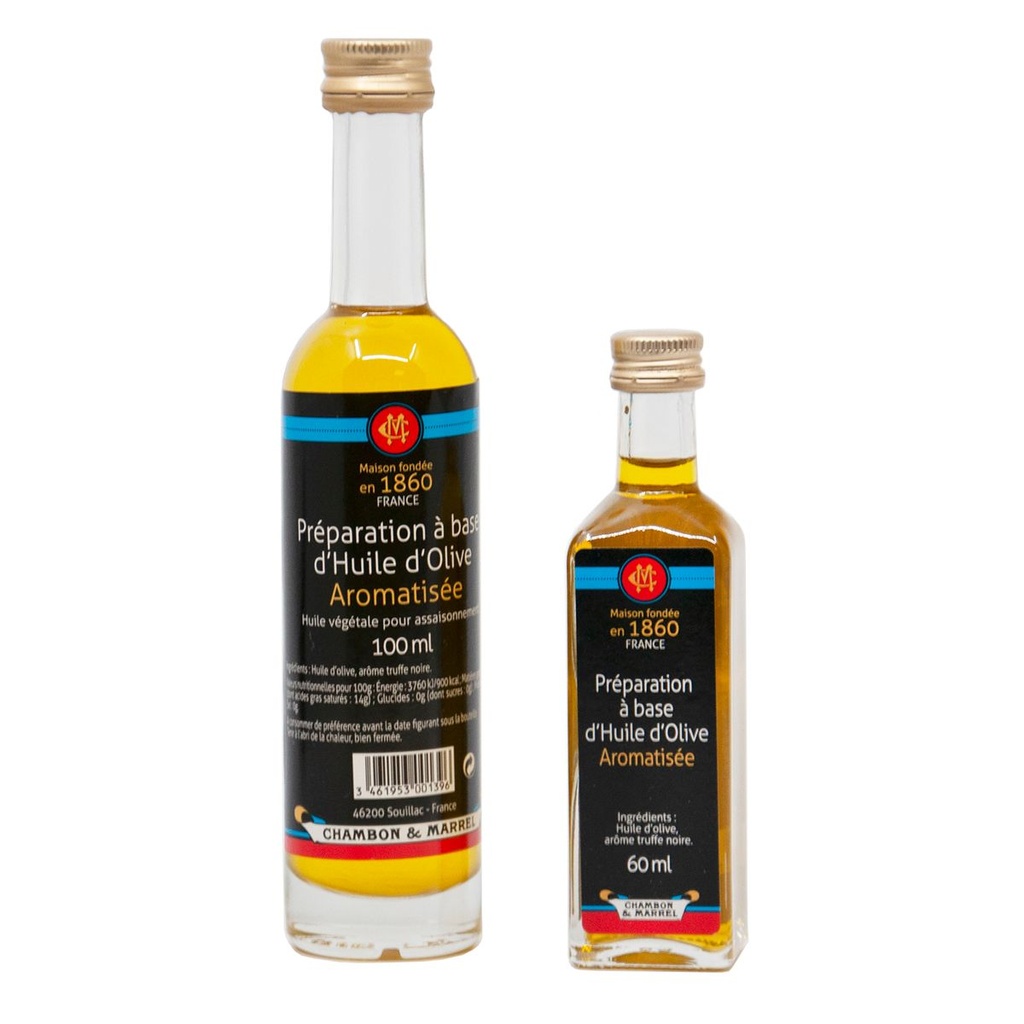 Préparation à base d´Huile d´Olive Aromatisée  (Arôme truffe noire)