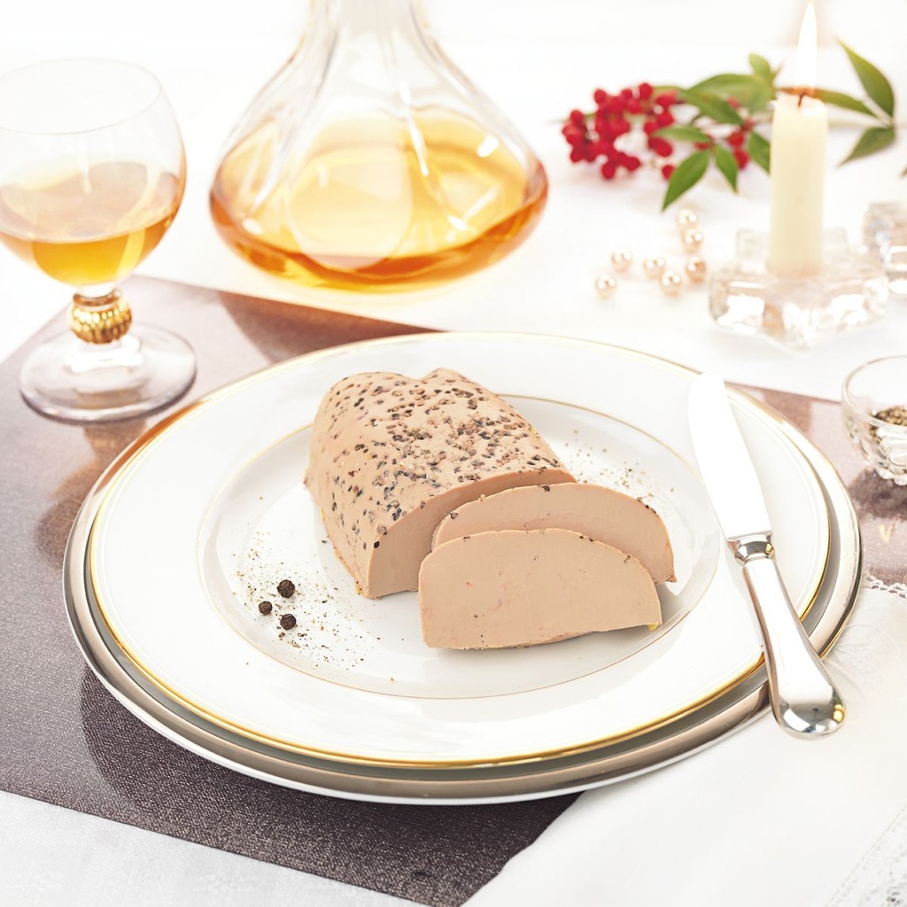 Lobe de Foie Gras de Canard Entier du Sud-Ouest au Poivre Noir Mi-Cuit 300g