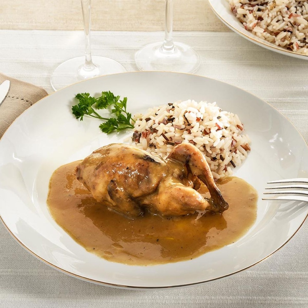 Cailles Rôties au Miel-Sauce Muscat 600g