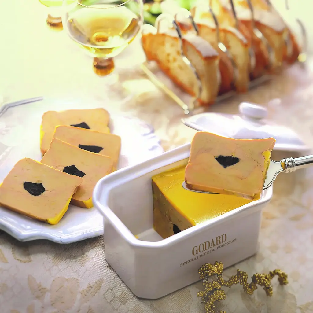 Foie Gras de Canard Entier du Sud-ouest Truffé Mi-Cuit (5 % de Truffes Noires) 400 g