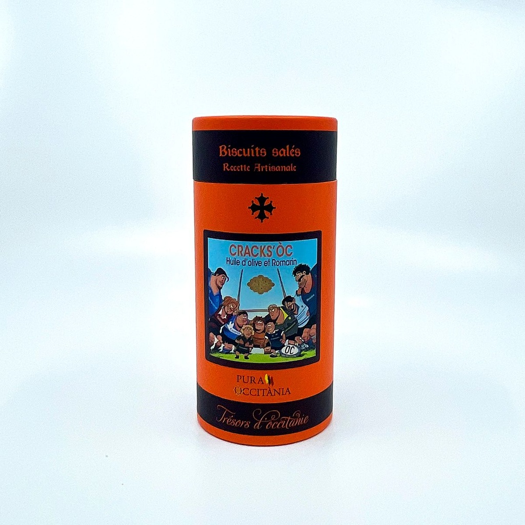 Cracks'Oc "Huille d'Olive et Romarin petit cracker salé, à l'huile d'olive et romarin 125g