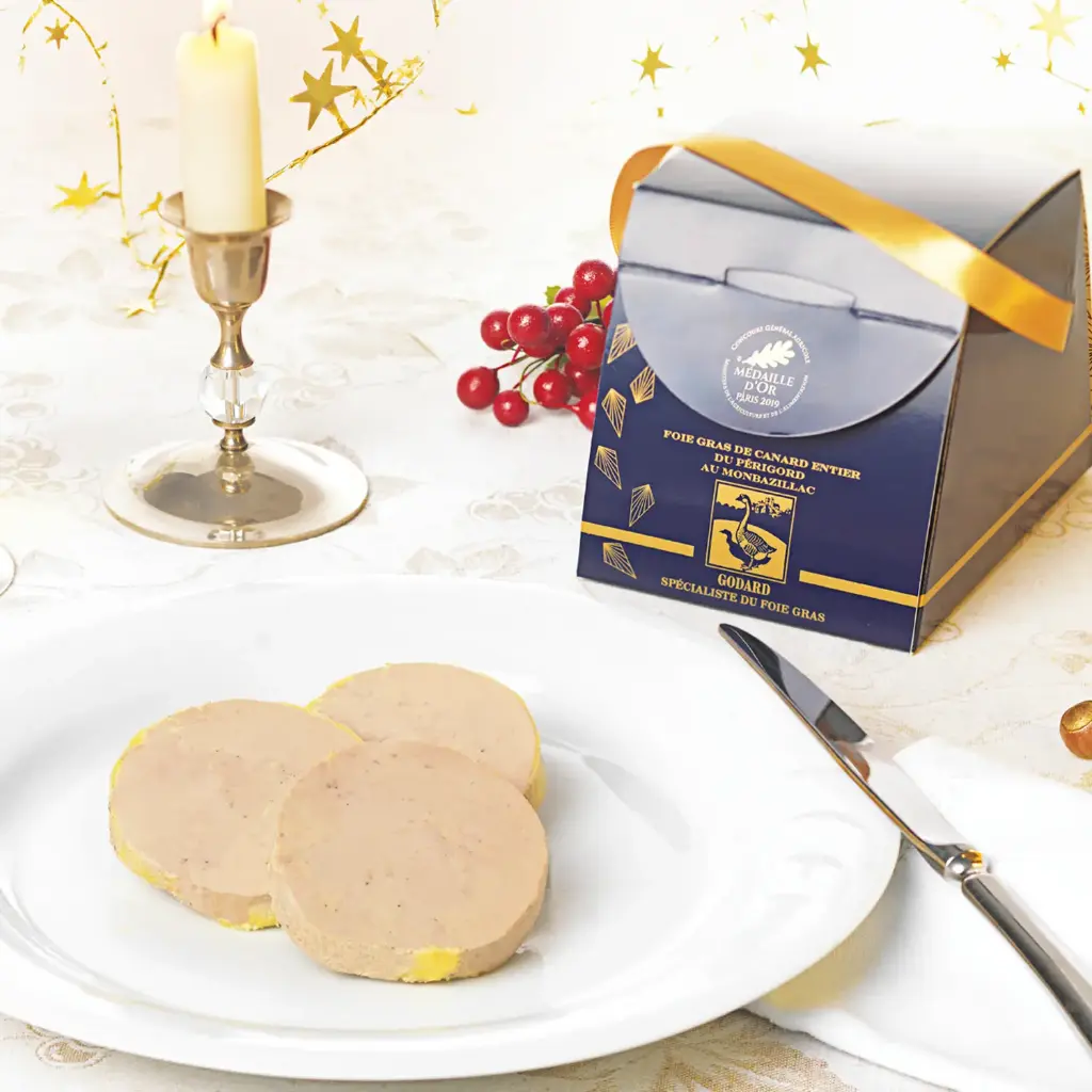 Foie Gras de Canard Entier du Périgord au Monbazillac et son Coffret
