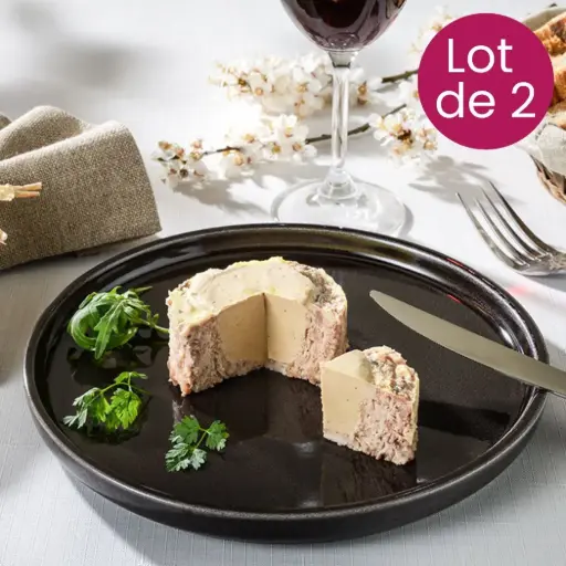 Lot de 2 Délices de Canard - 25% Foie Gras de Canard de 130G