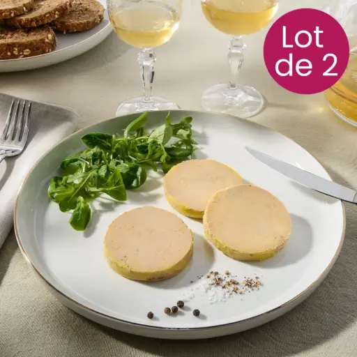 Duo de Foies Gras de Canard Entiers du Périgord Mi-Cuits 2x125g