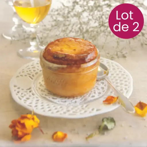 Lot de 2 Soufflés au Foie Gras de Canard - 20% Foie Gras de Canard 