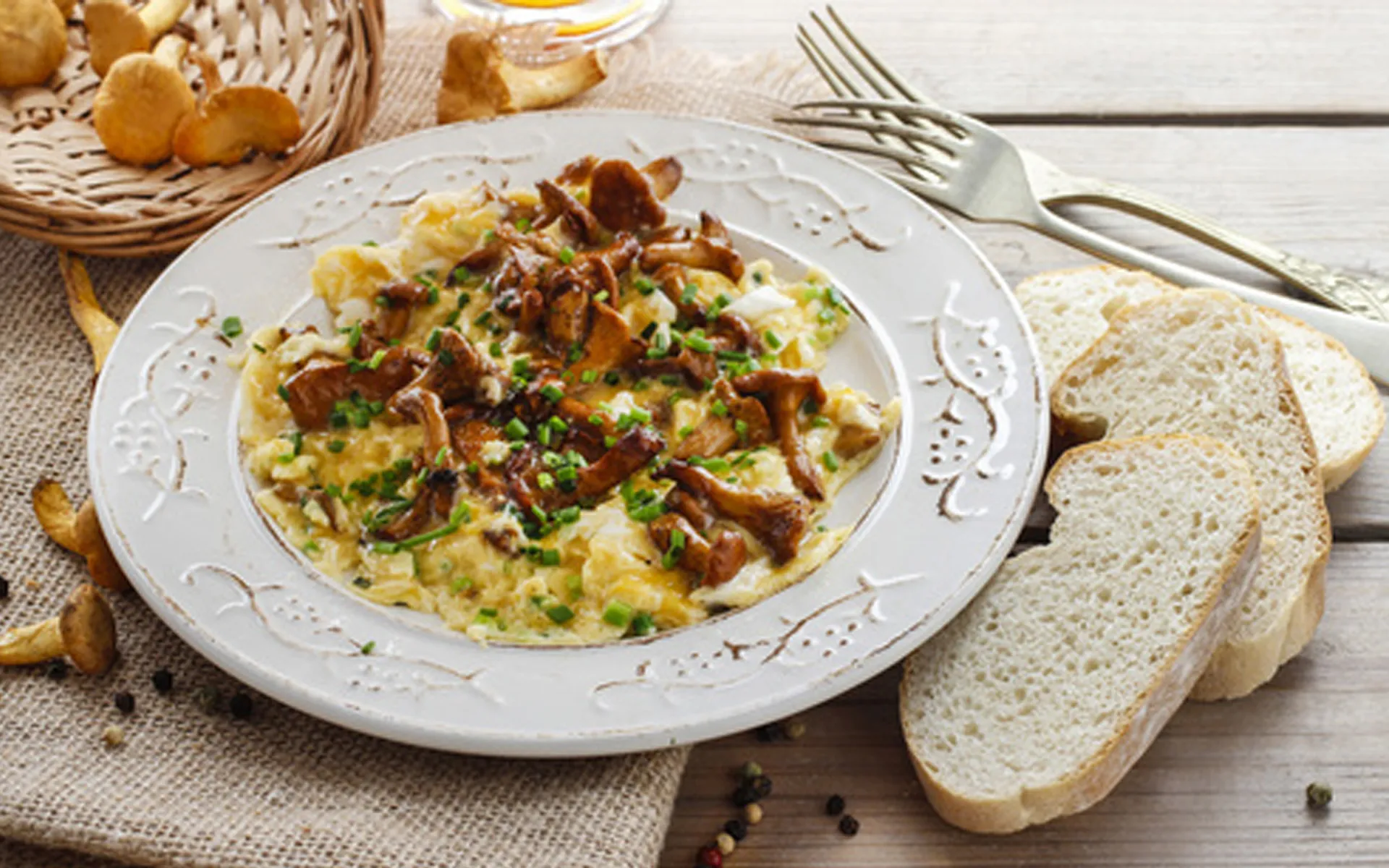 Recette de l´Omelette aux Girolles